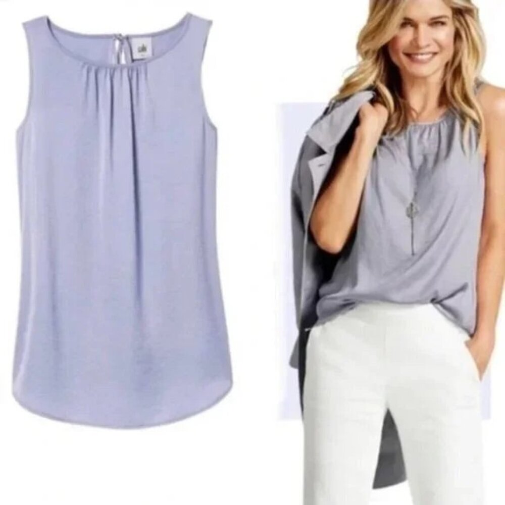 CAbi Style #5363 Mist Periwinkle sleeveless blouse